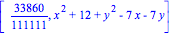 [33860/111111, x^2+12+y^2-7*x-7*y]